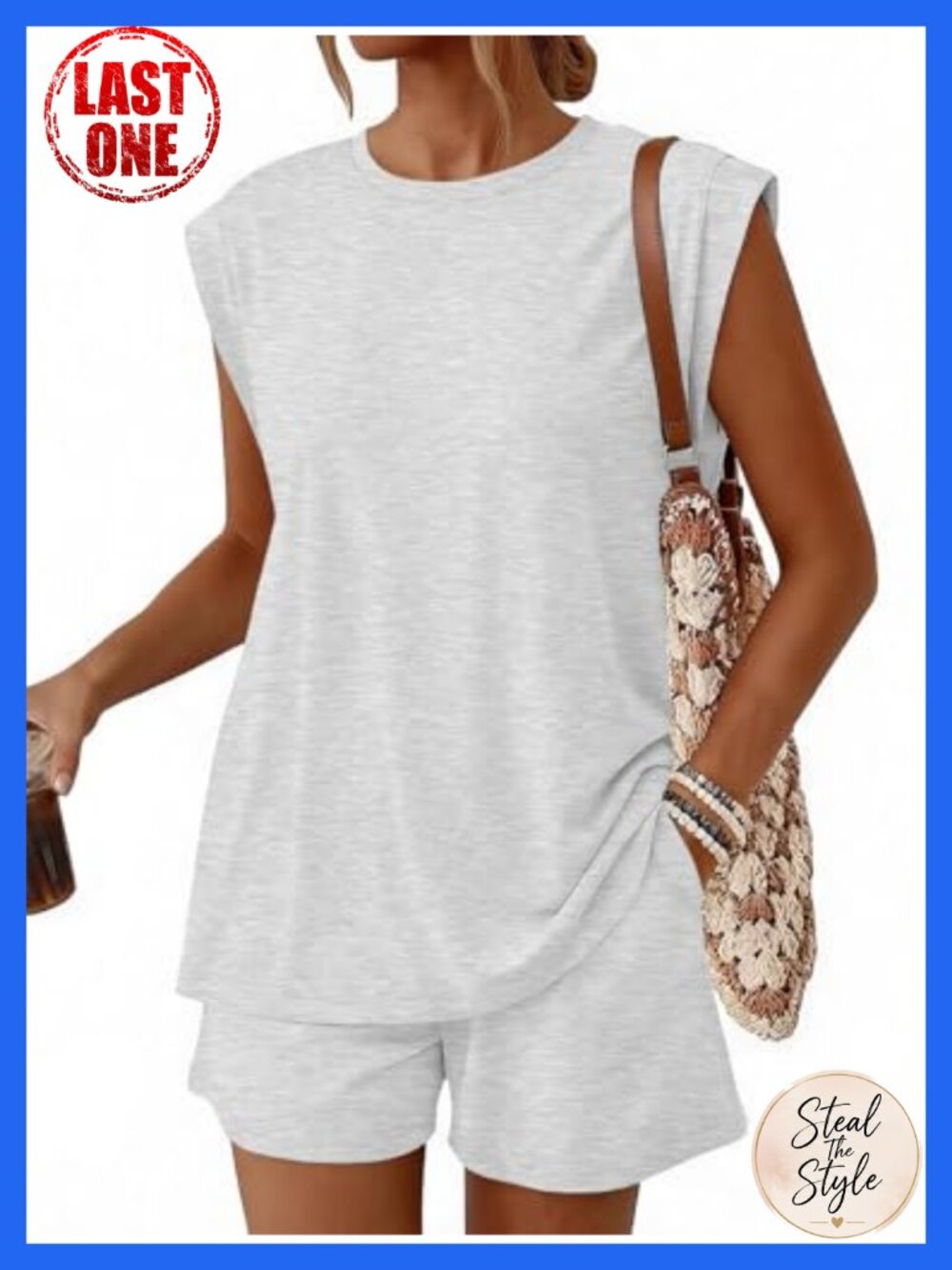 2 Piece Lounge Short Set with Side Pockets, Relaxed Fit, Rayon Spandex